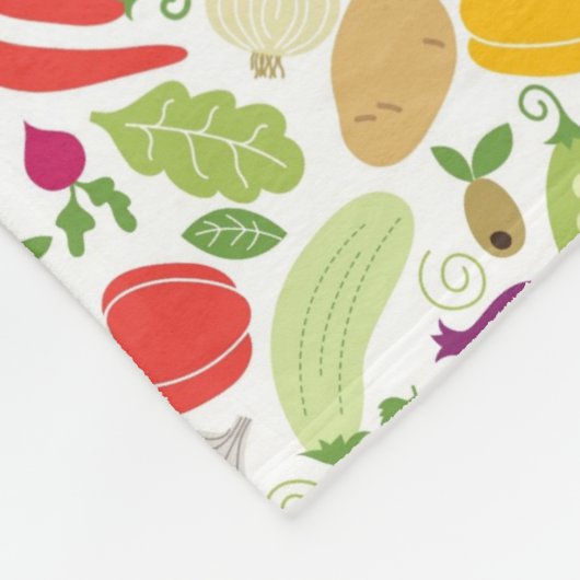 Nahrung auf einem weißen Hintergrund Fleecedecke (Ecke)