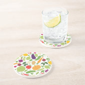 Nahrung auf einem weißen Hintergrund Getränkeuntersetzer (Seite)