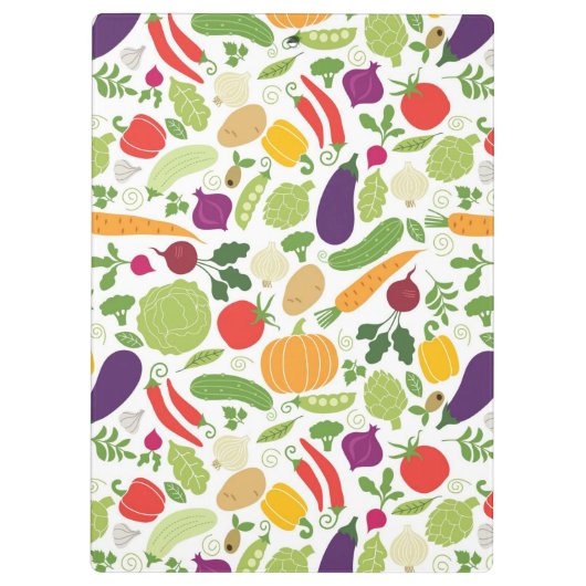 Nahrung auf einem weißen Hintergrund Klemmbrett (Rückseite)