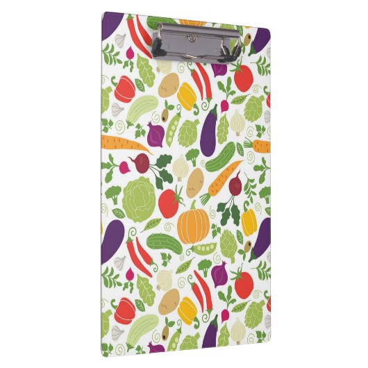 Nahrung auf einem weißen Hintergrund Klemmbrett (Rechts)