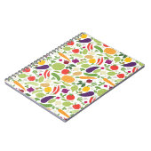 Nahrung auf einem weißen Hintergrund Notizblock (Linke Seite)