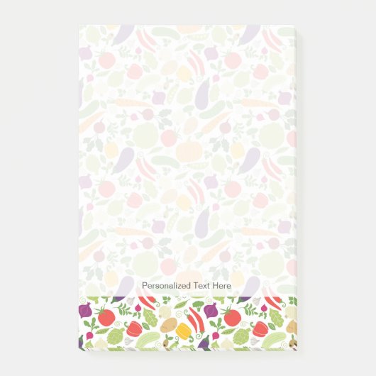 Nahrung auf einem weißen Hintergrund Post-it Klebezettel (Vorderseite)