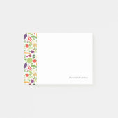 Nahrung auf einem weißen Hintergrund Post-it Klebezettel (Vorderseite)