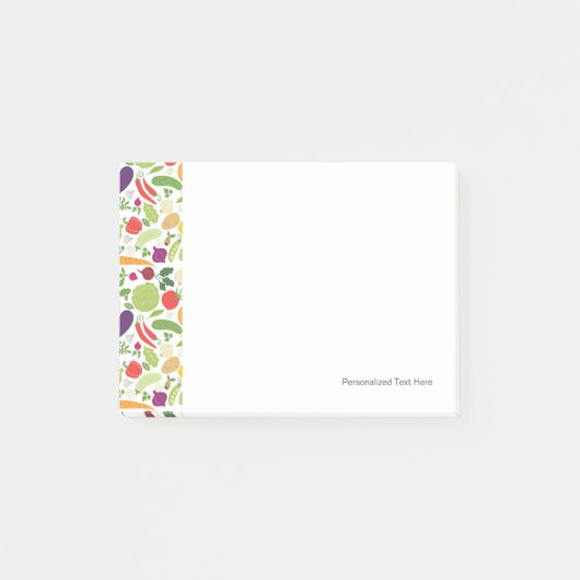 Nahrung auf einem weißen Hintergrund Post-it Klebezettel (Vorderseite)