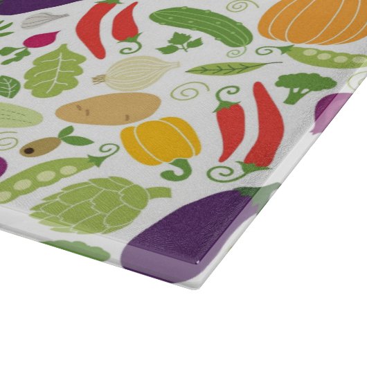 Nahrung auf einem weißen Hintergrund Schneidebrett (Ecke)