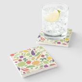 Nahrung auf einem weißen Hintergrund Steinuntersetzer (Seitenansicht)