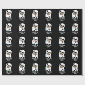 Nahrung des Geistes Funny Ghost Pun Dark BG Geschenkpapier (Flach)