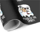 Nahrung des Geistes Funny Ghost Pun Dark BG Geschenkpapier (Rolleneckpunkt)