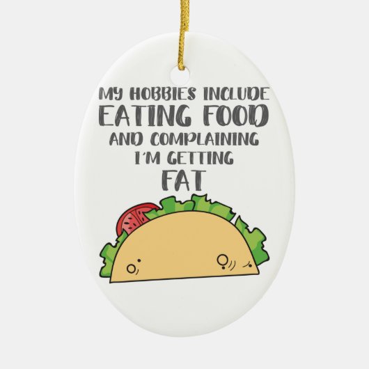 Nahrung für Feinschmecker-Hobbies inklusive Essen Keramik Ornament (Vorne)