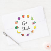 Nahrung für Gedanken_Kreis Citrus_Fresh Runder Aufkleber (Umschlag)