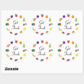 Nahrung für Gedanken_Kreis Citrus_Fresh Runder Aufkleber (Blatt)