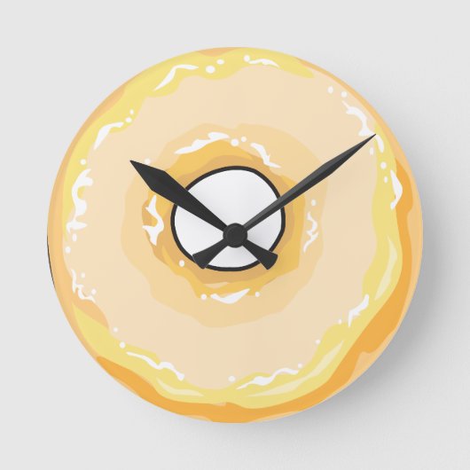 Nahrung für Thought_Glazed Gelee Donut_Totally Runde Wanduhr (Vorderseite)