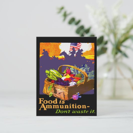 Nahrung ist Ammo Postkarte (Stehend Vorderseite)