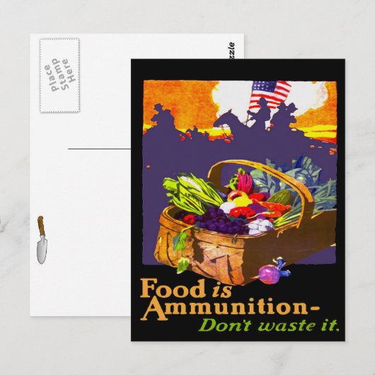 Nahrung ist Ammo Postkarte (Vorne/Hinten)