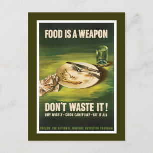 Nahrung ist eine Waffe - W2 Postkarte