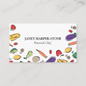 Nahrung kritzelt | persönlichen Koch Visitenkarte (Vorderseite)