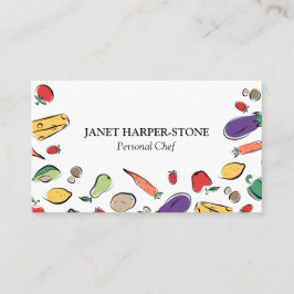Nahrung kritzelt | persönlichen Koch Visitenkarte