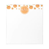 Nahrung Lächeln Pfirsiche Grenzname Notizblock (Vorderseite)