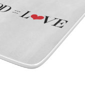 Nahrung = Liebe Schneidebrett (Ecke)