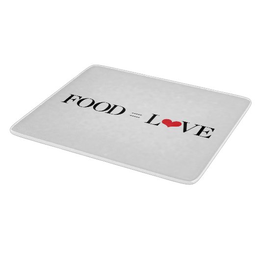 Nahrung = Liebe Schneidebrett (Ecke)