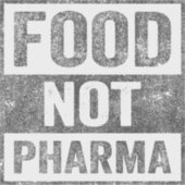 Nahrung nicht Pharma Natürliche Bio Ernährung Aufkleber (Vorderseite)