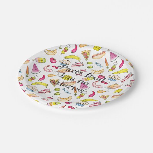 Nahrung Pappteller (Schrägansicht)