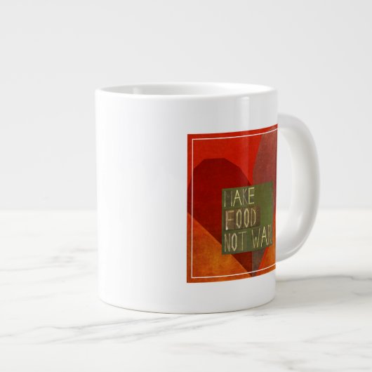 Nahrung statt Krieg Jumbo-Tasse (Vorderseite Rechts)