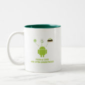 Nahrung u. Code sind häufig synonym (android) Zweifarbige Tasse (Links)
