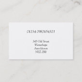 Nahrung u. Getränk 1 Visitenkarte (Rückseite)