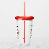 Nahrung zum Vergrößern Logo Akryllische Trommel Acryltrinkbecher (Rechts)