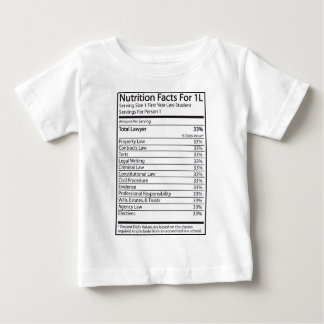 Nahrungs-Tatsachen für 1L Baby T-shirt