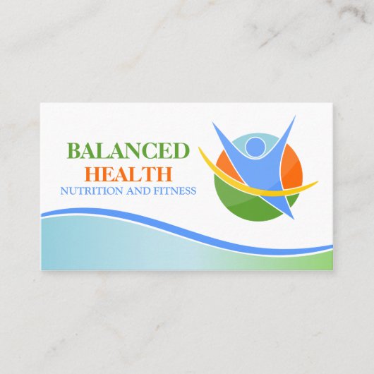 Nahrungs-und Fitness-Trainer Visitenkarte (Vorderseite)