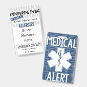 Nahrungsallergie Kinder Warnhinweis Ausweis (Front & Back)