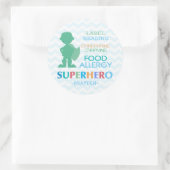 Nahrungsallergie Superhero Boy Stickers (Tasche)