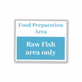 Nahrungsaufbereitete Rohfische Aufkleber (Vorderseite)