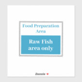 Nahrungsaufbereitete Rohfische Aufkleber (Blatt)