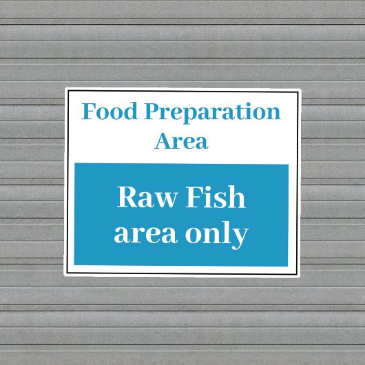 Nahrungsaufbereitete Rohfische Aufkleber