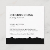 Nahrungsbedarf Torn Look Quadratische Visitenkarte (Rückseite)