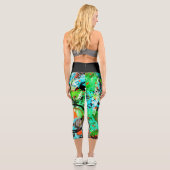 Nahrungsbekämpfung Graffiti Abstrakt Capri Leggings (Rückseite)