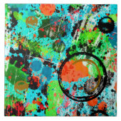 Nahrungsbekämpfung Graffiti Abstrakt Fliese (Vorderseite)