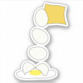 Nahrungsbekämpfung - Käse gegen Ei. Aufkleber (Vorderseite)