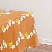 Nahrungsbekämpfung - Käse gegen Ei. Tischdecke (Beispiel)