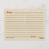 Nahrungsfeier Rezept Postkarte (Rückseite)