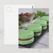 Nahrungsfotografie Schokoladenkekse Macaron-Cookie Postkarte (Vorne/Hinten)