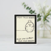 Nahrungsmittel-LKW-Igel ist- einsam Postkarte (Stehend Vorderseite)