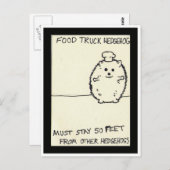 Nahrungsmittel-LKW-Igel ist- einsam Postkarte (Vorne/Hinten)