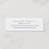 Nahrungsmittel-LKW-MiniVisitenkarten Mini Visitenkarte (Rückseite)