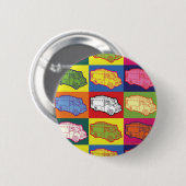 Nahrungsmittel-LKW-Pop-Kunst Button (Vorne & Hinten)