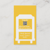 Nahrungsmittel-LKW-Visitenkarte-Schablone Visitenkarte (Rückseite)