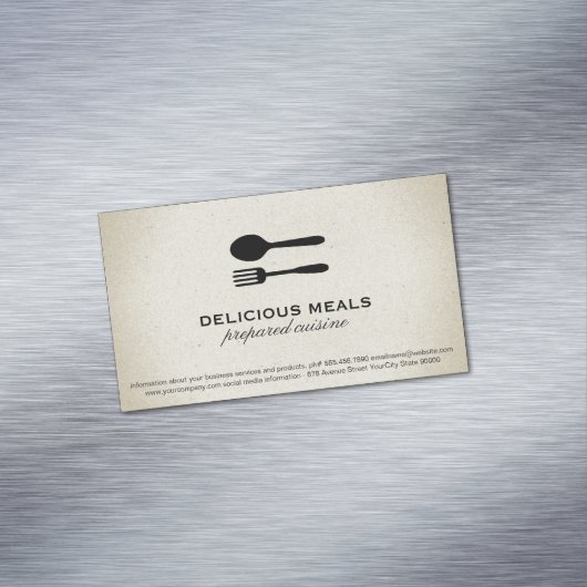 Nahrungsmittel Magnetische Visitenkarte (Beispiel)